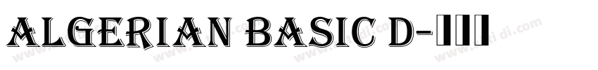 ALGERIAN BASIC D字体转换